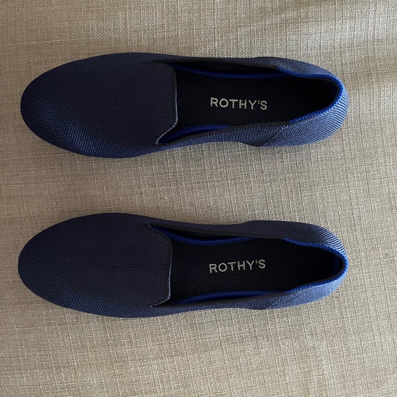 Rothys The Loafer Knit Slip-On Flats Classic Navy Runs Small - Picture 5 of 6
